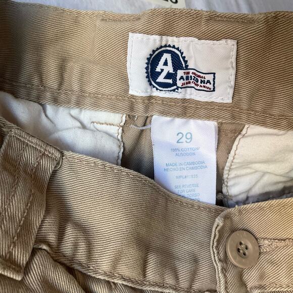 Arizona Jeans Company Men’s Cargo Khaki Shorts Size 29,Natural Beige,Big Pockets - Picture 7 of 9